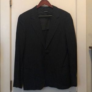 Giorgio Armani unlined black striped blazer